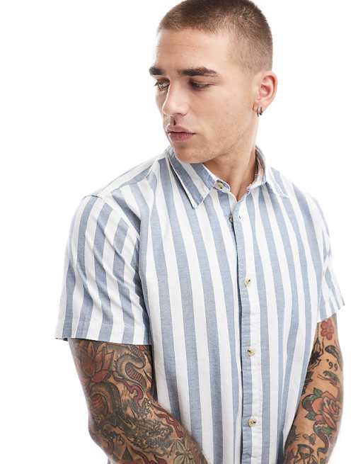 Jack & Jones - Chemise Oxford à rayures - Bleu