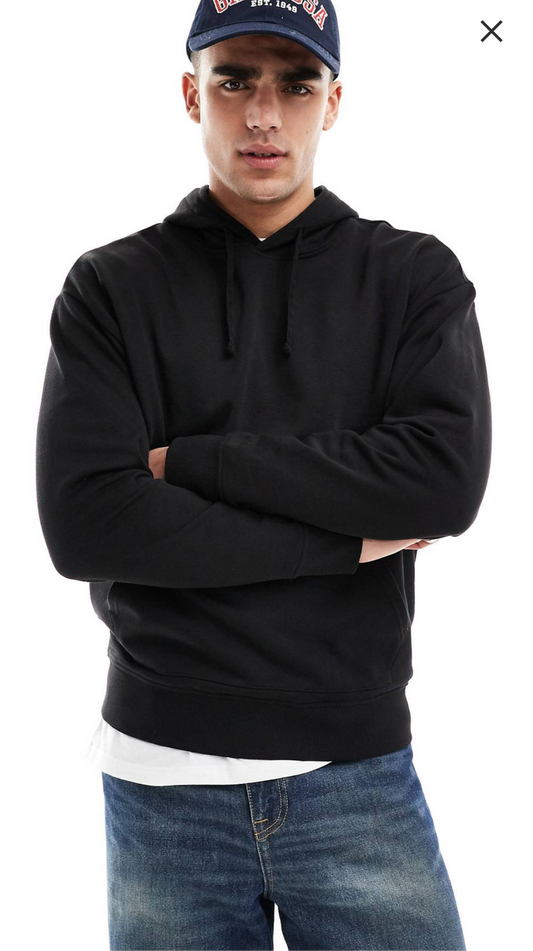 Hoodie basic noir oversize newlook