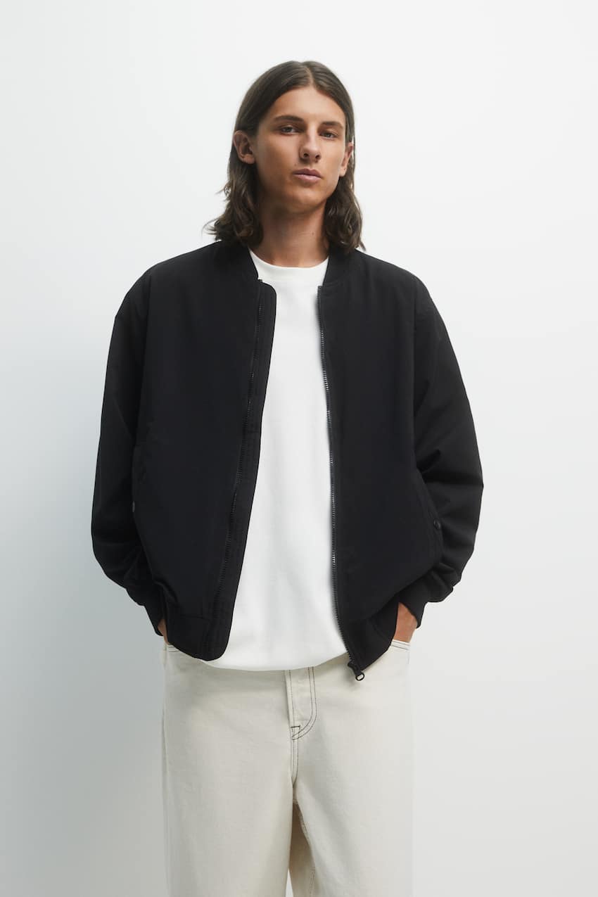 Pull&bear bomber clearance noir