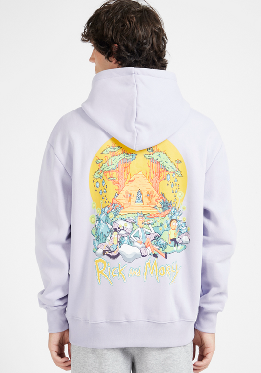 Hoodie over size rick&morty oull&bearl