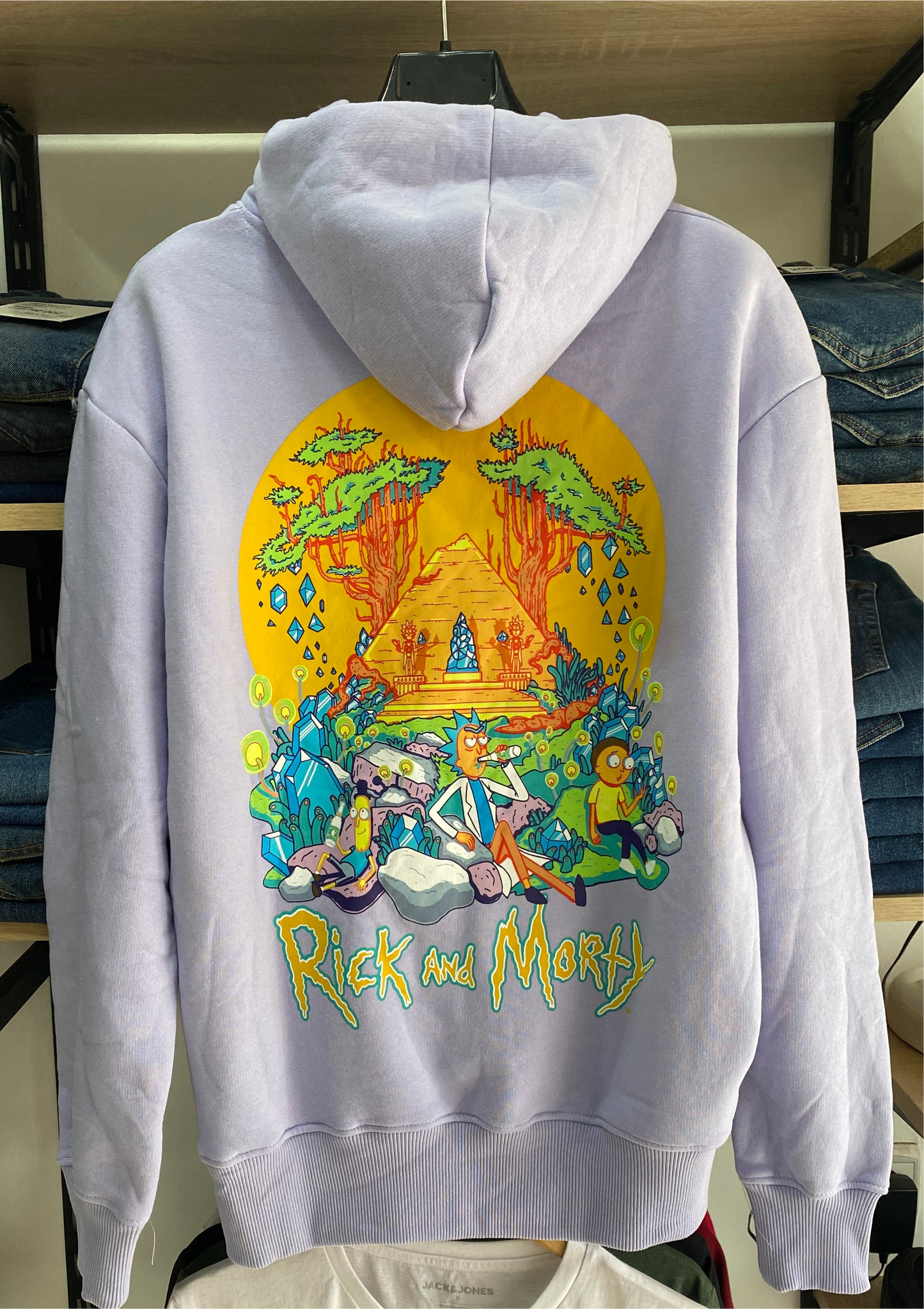 Hoodie over size rick&morty oull&bearl