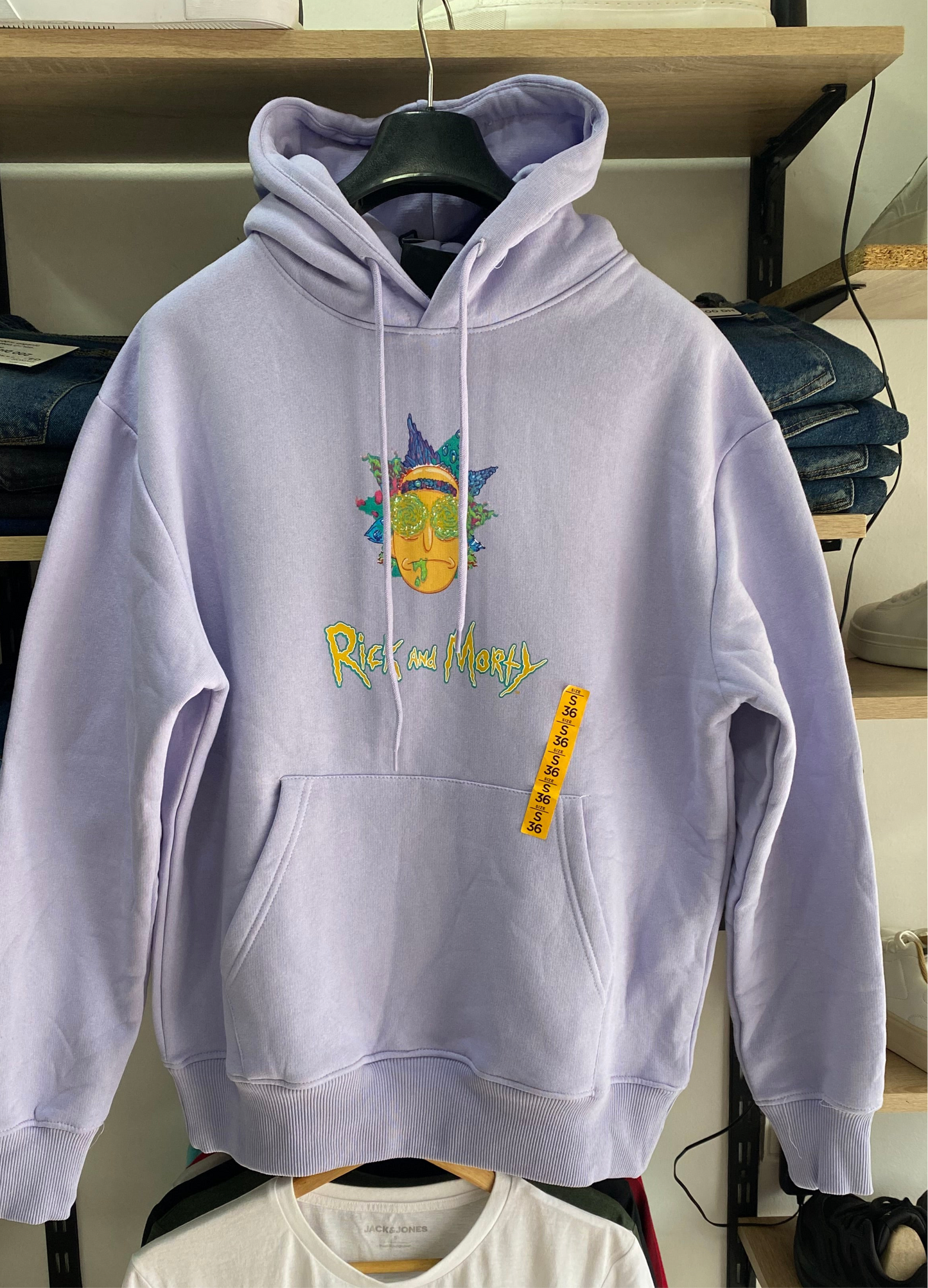 Hoodie over size rick&morty oull&bearl