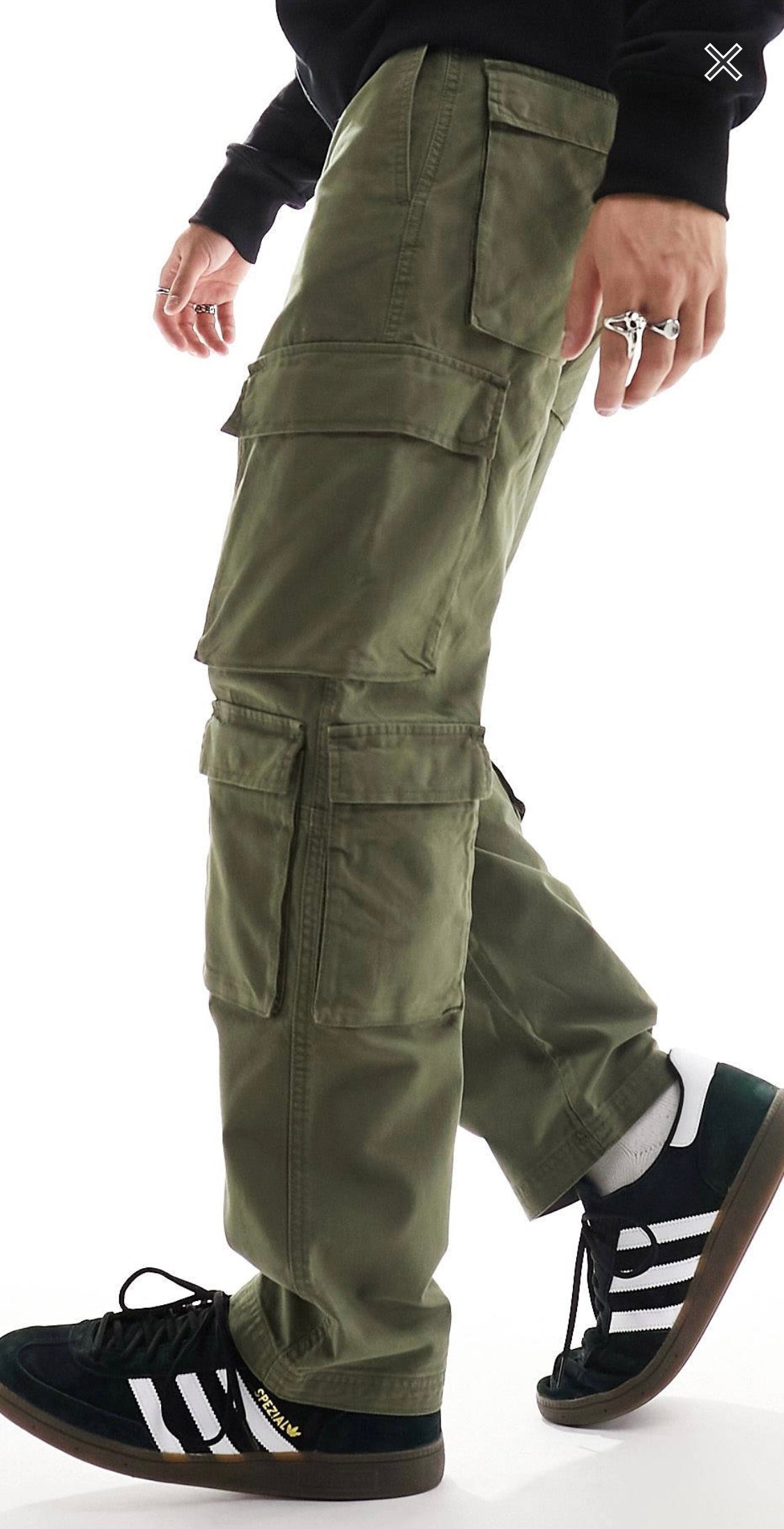 cargo pant kaki pull&bear