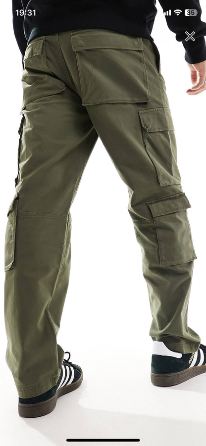 cargo pant kaki pull&bear