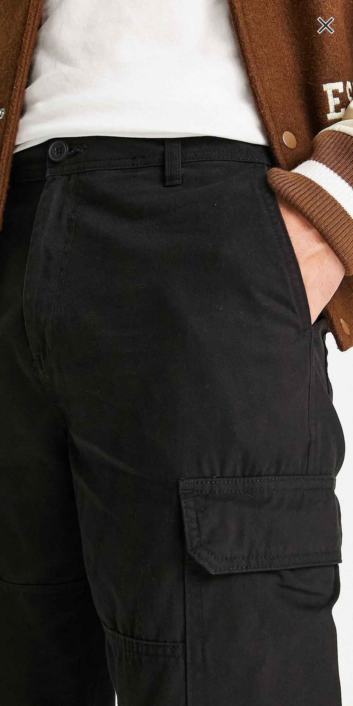 cargo pants noir newlook