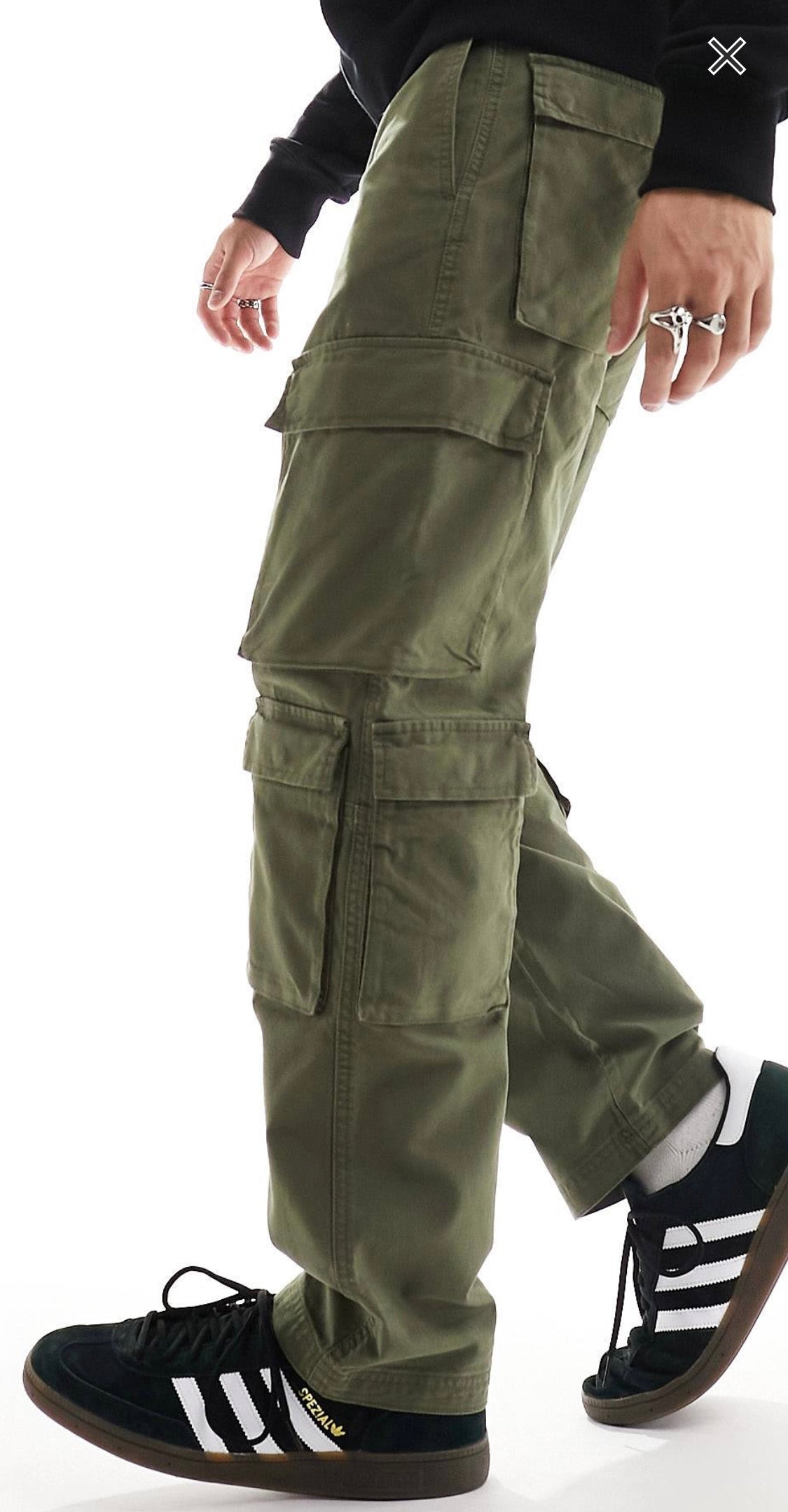 cargo pant kaki pull&bear