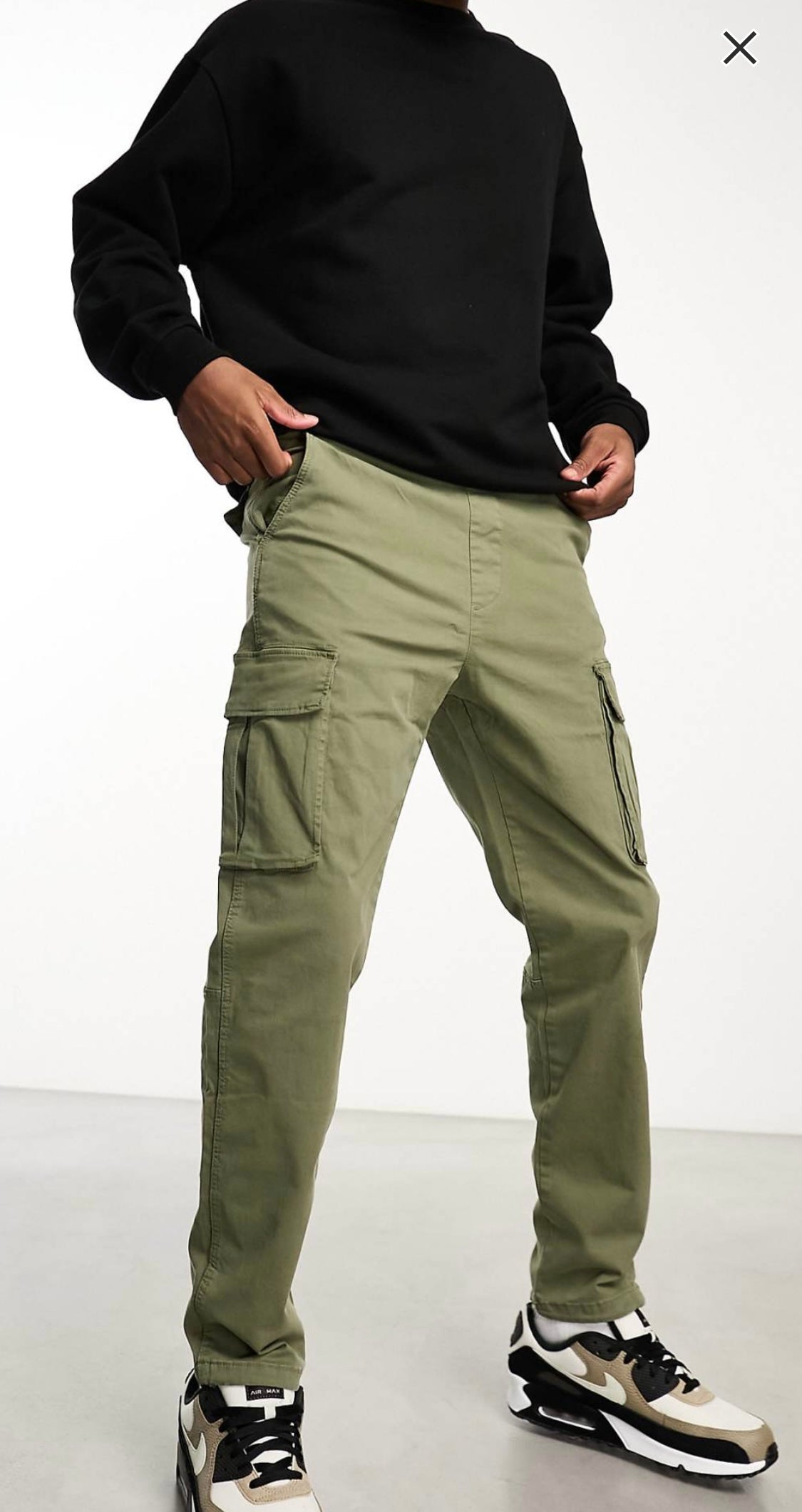 cargo pant kaki pull&bear