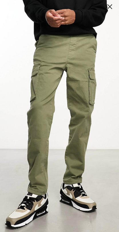 cargo pant kaki pull&bear