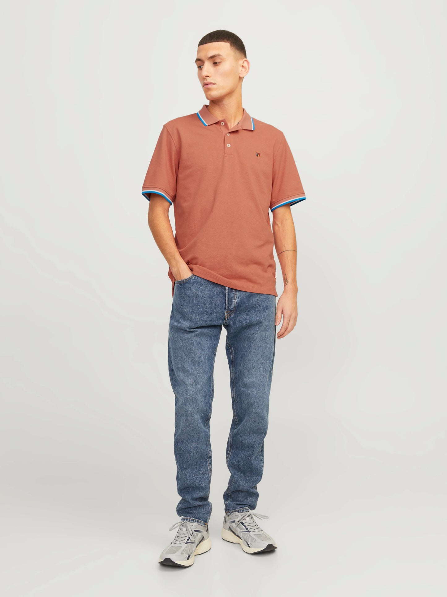 jack&Jones polo Rouge / Apricot Brandy - 12169064