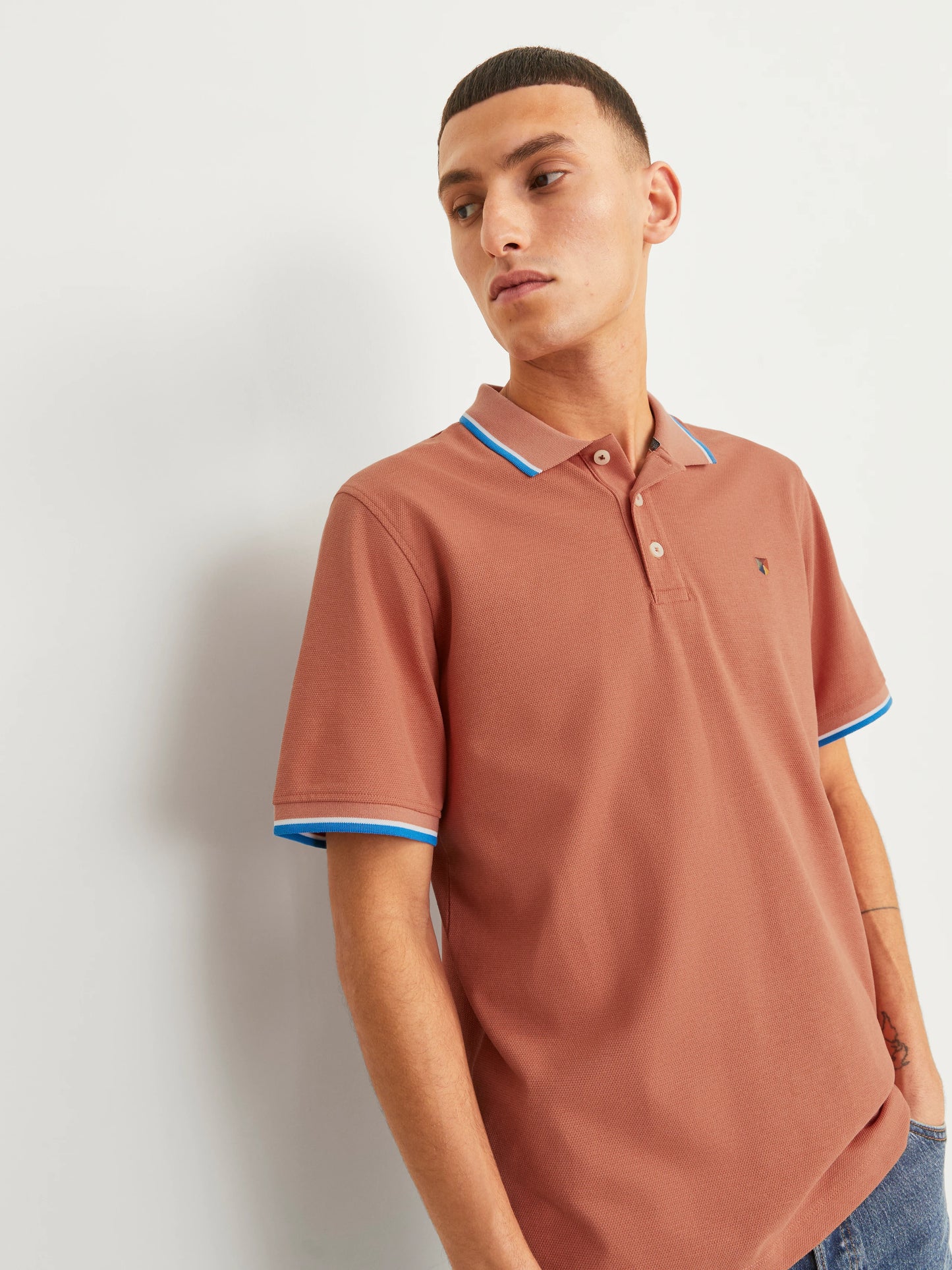 jack&Jones polo Rouge / Apricot Brandy - 12169064